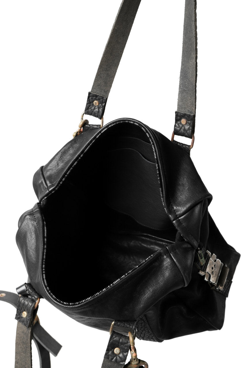 画像をギャラリービューアに読み込む, ierib exclusive 2way Doctors Bag with Strap Belt / Oiled Horse Leather (BLACK)