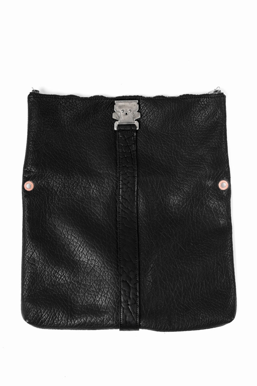 画像をギャラリービューアに読み込む, ierib exclusive folded shoulder-clutch bag / Shrunken Rough Bull (BLACK)