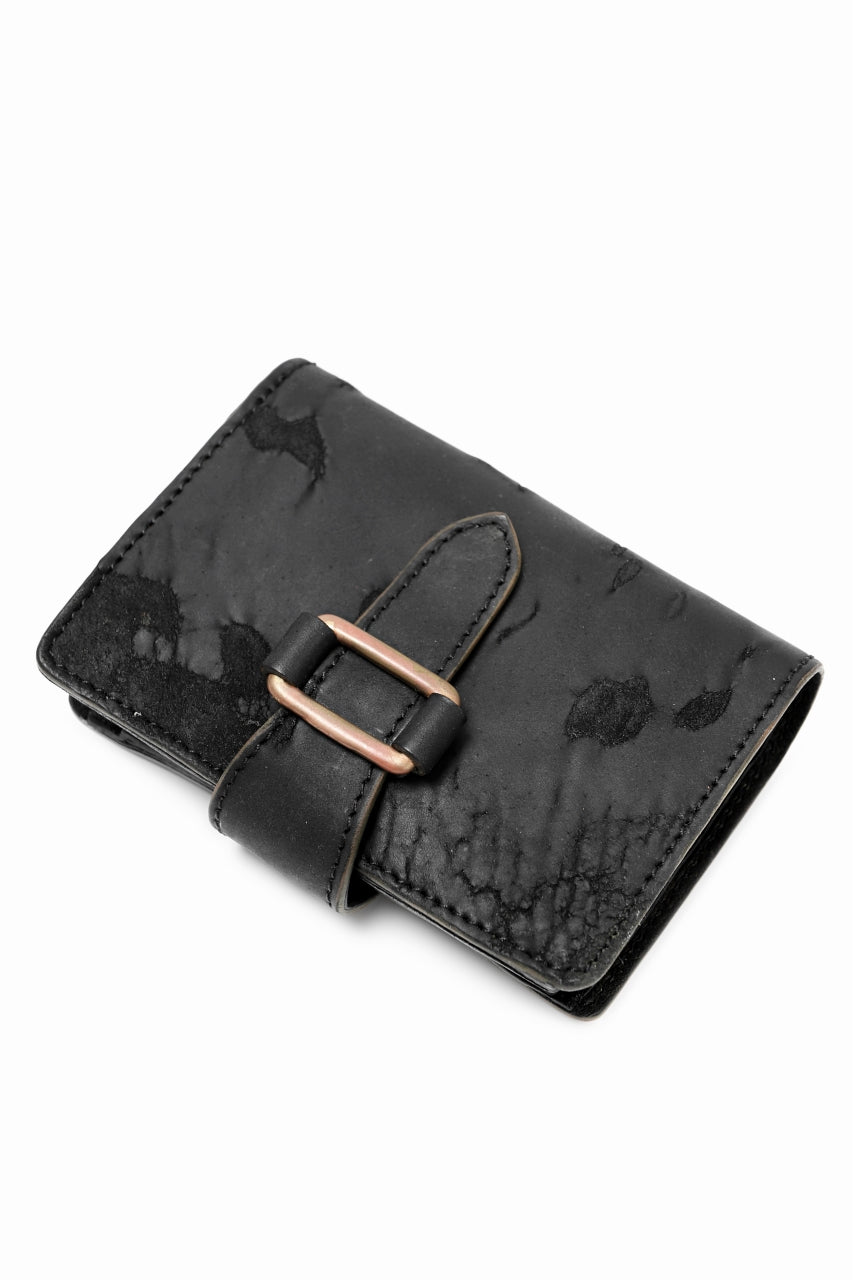 ierib exclusive lvmh leather wallet / JP inked horse butt (BLACK #A)