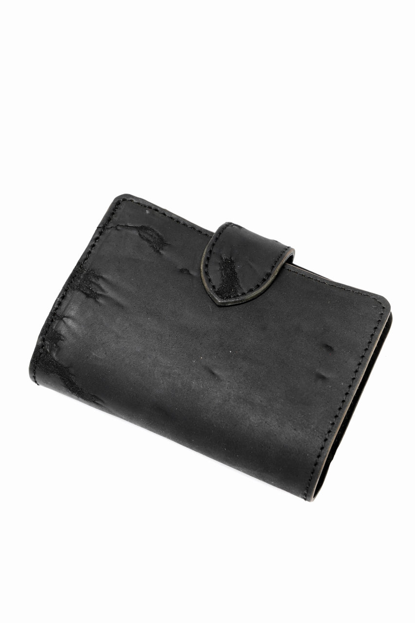 ierib exclusive LVMH leather wallet / JP inked horse butt (BLACK #B)