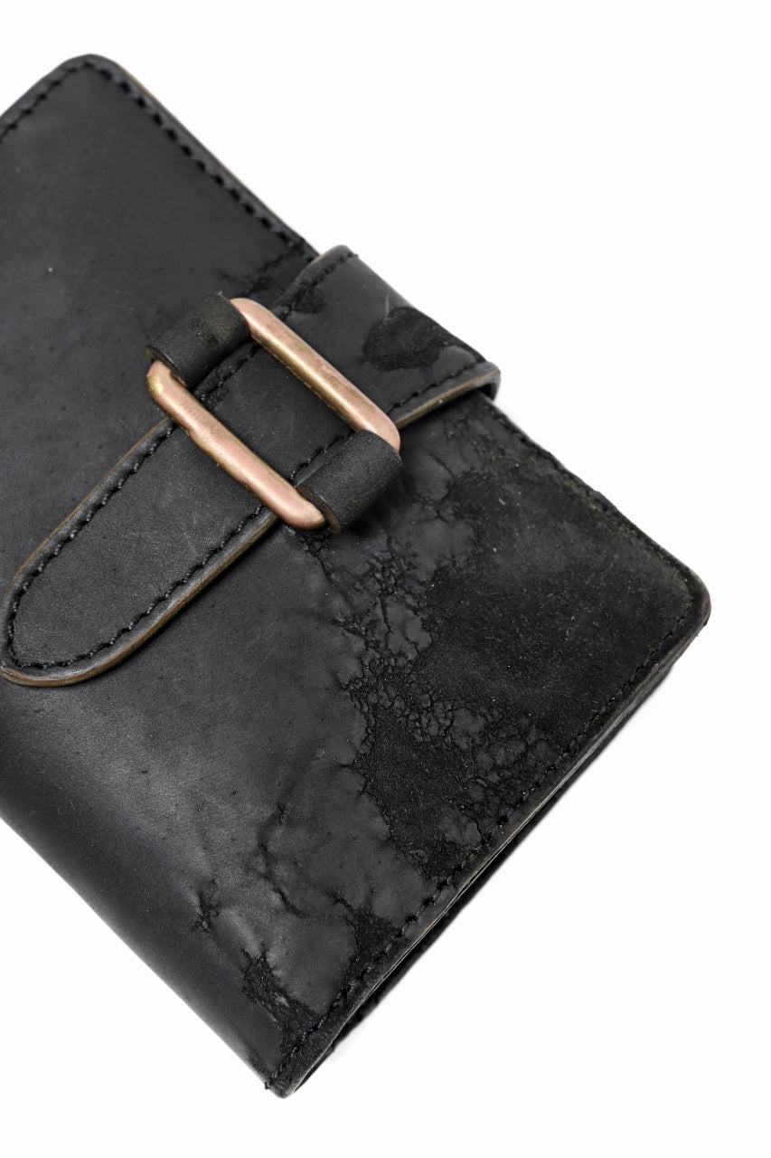 ierib exclusive lvmh leather wallet / JP inked horse butt (BLACK #B)