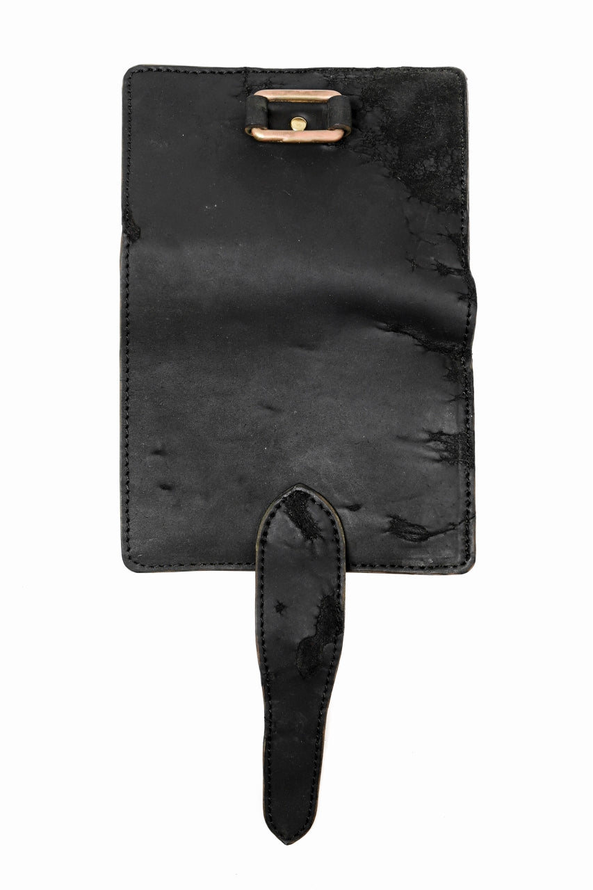 ierib exclusive lvmh leather wallet / JP inked horse butt (BLACK #B)