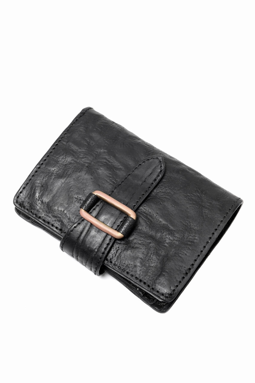 ierib exclusive lvmh leather wallet / waxy horse butt (BLACK)