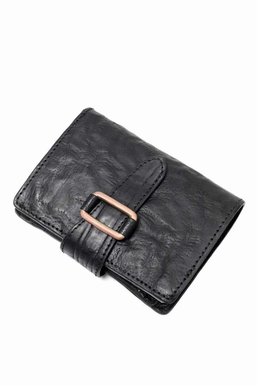 ierib exclusive LVMH leather wallet / waxy horse butt (BLACK)