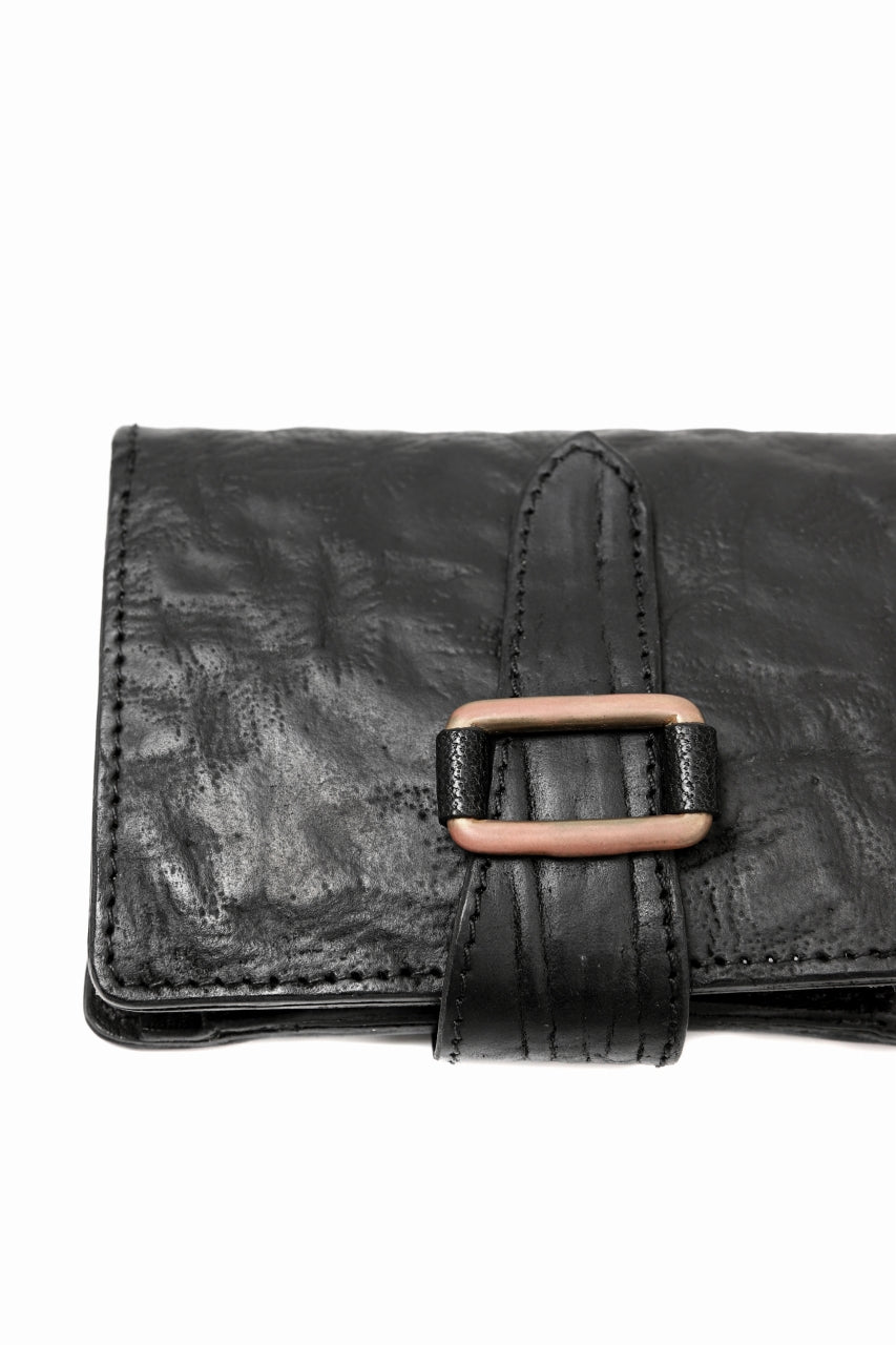 ierib exclusive LVMH leather wallet / waxy horse butt (BLACK)