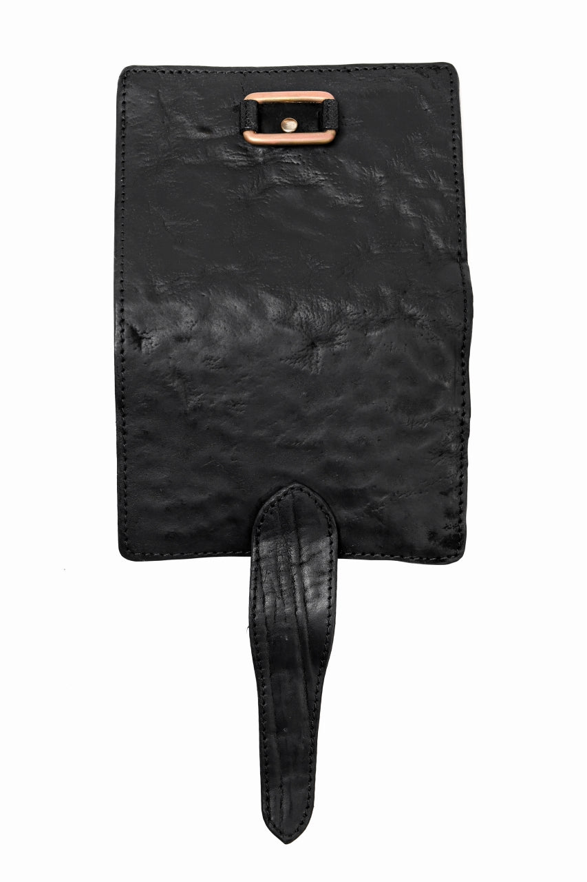 ierib exclusive LVMH leather wallet / waxy horse butt (BLACK)