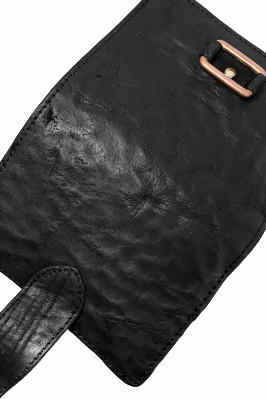 ierib exclusive lvmh leather wallet / waxy horse butt (BLACK)