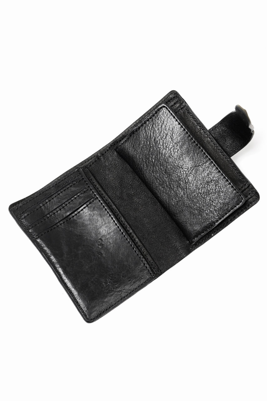 画像をギャラリービューアに読み込む, ierib exclusive LVMH leather wallet / waxy horse butt (BLACK)