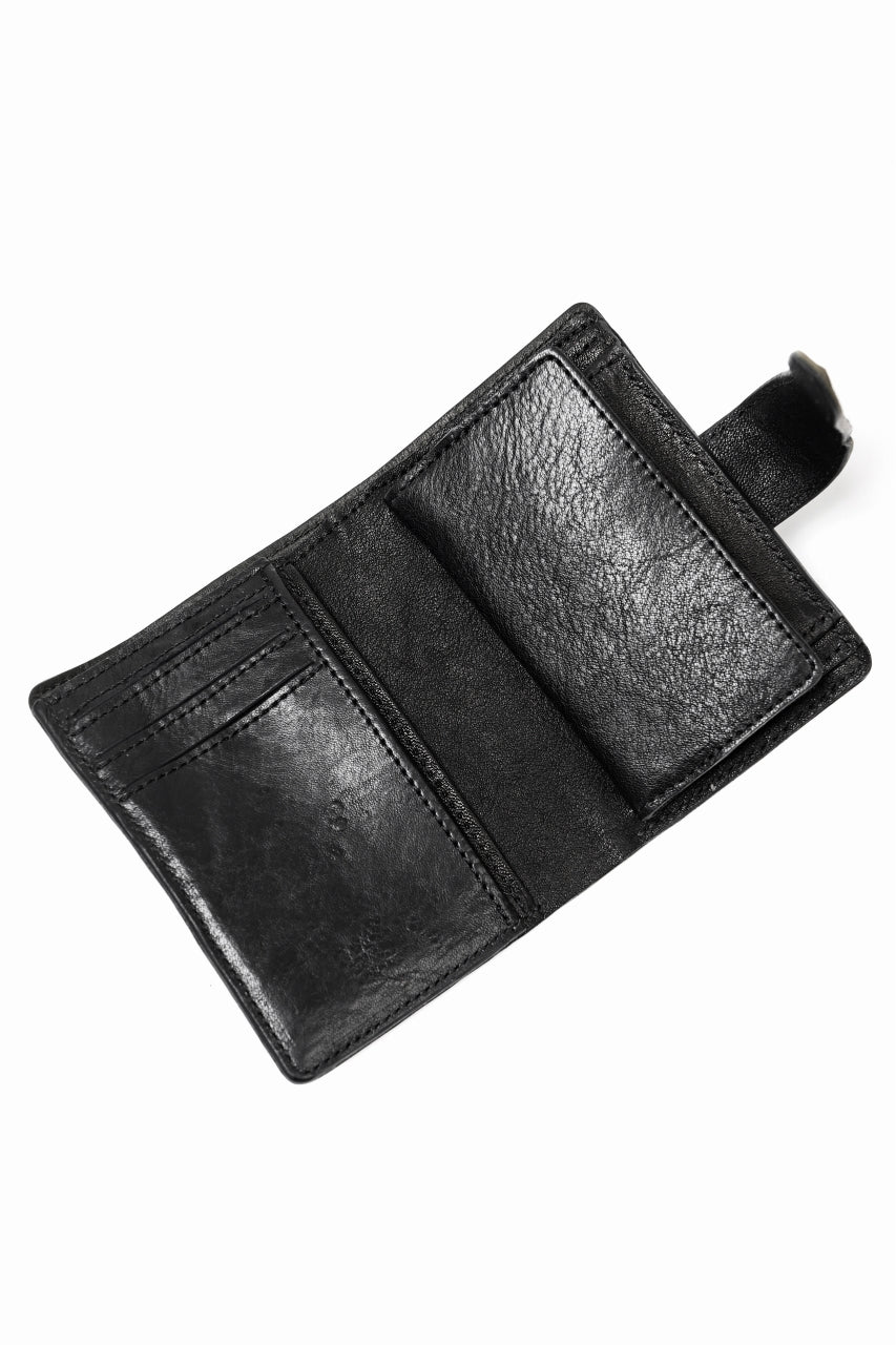 ierib exclusive LVMH leather wallet / JP inked horse butt (BLACK #A)