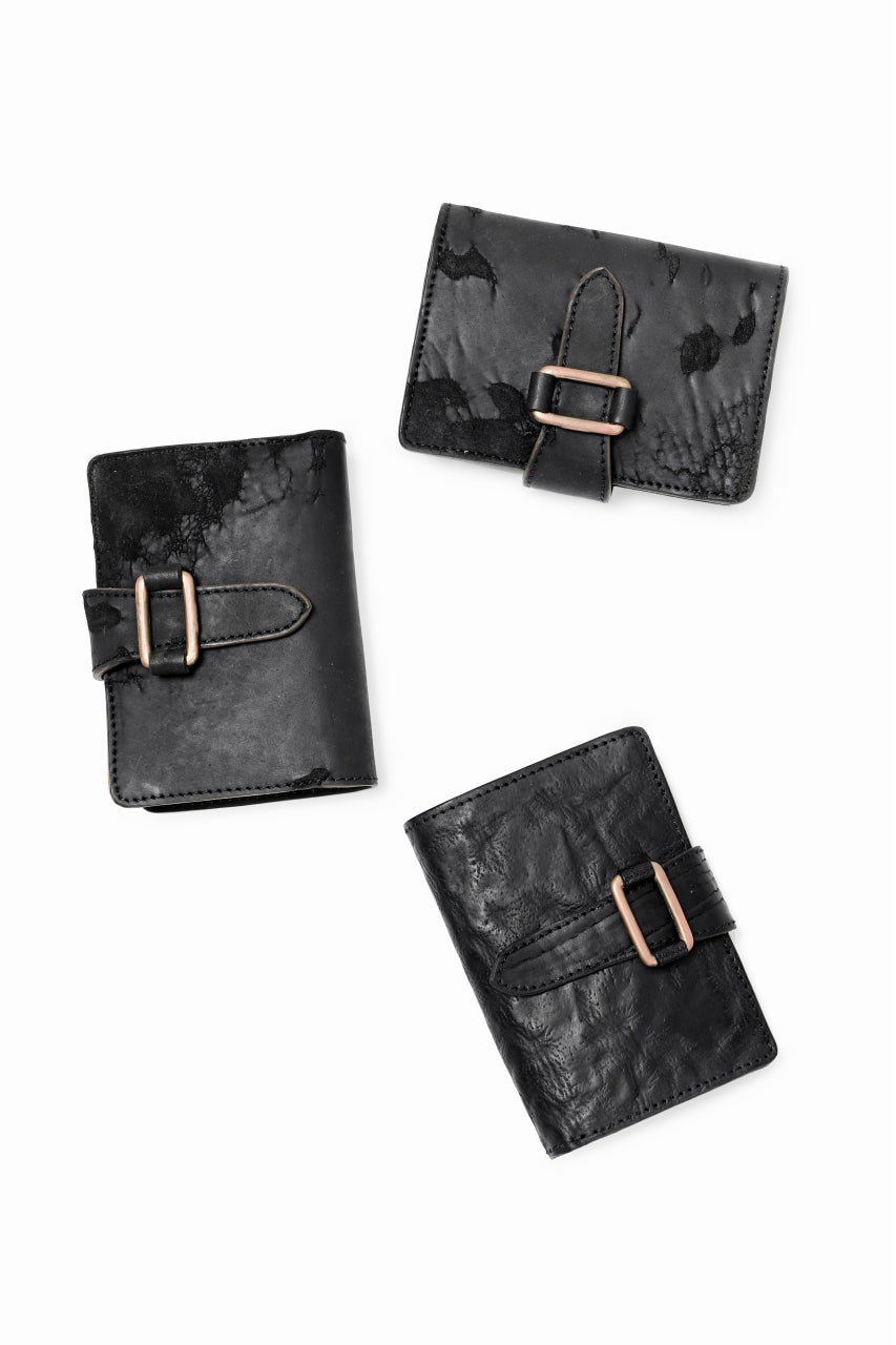 ierib exclusive LVMH leather wallet / JP inked horse butt (BLACK #B)