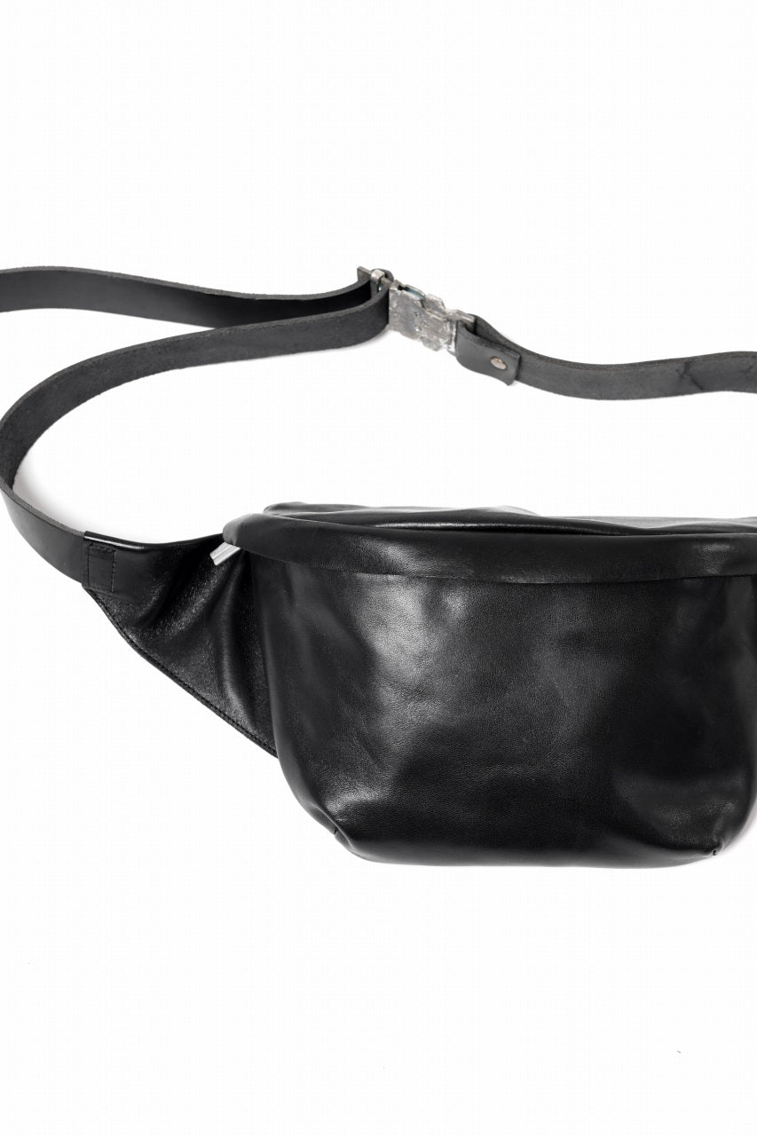 ierib waist-shoulder bag / smooth horse leather (BLACK)