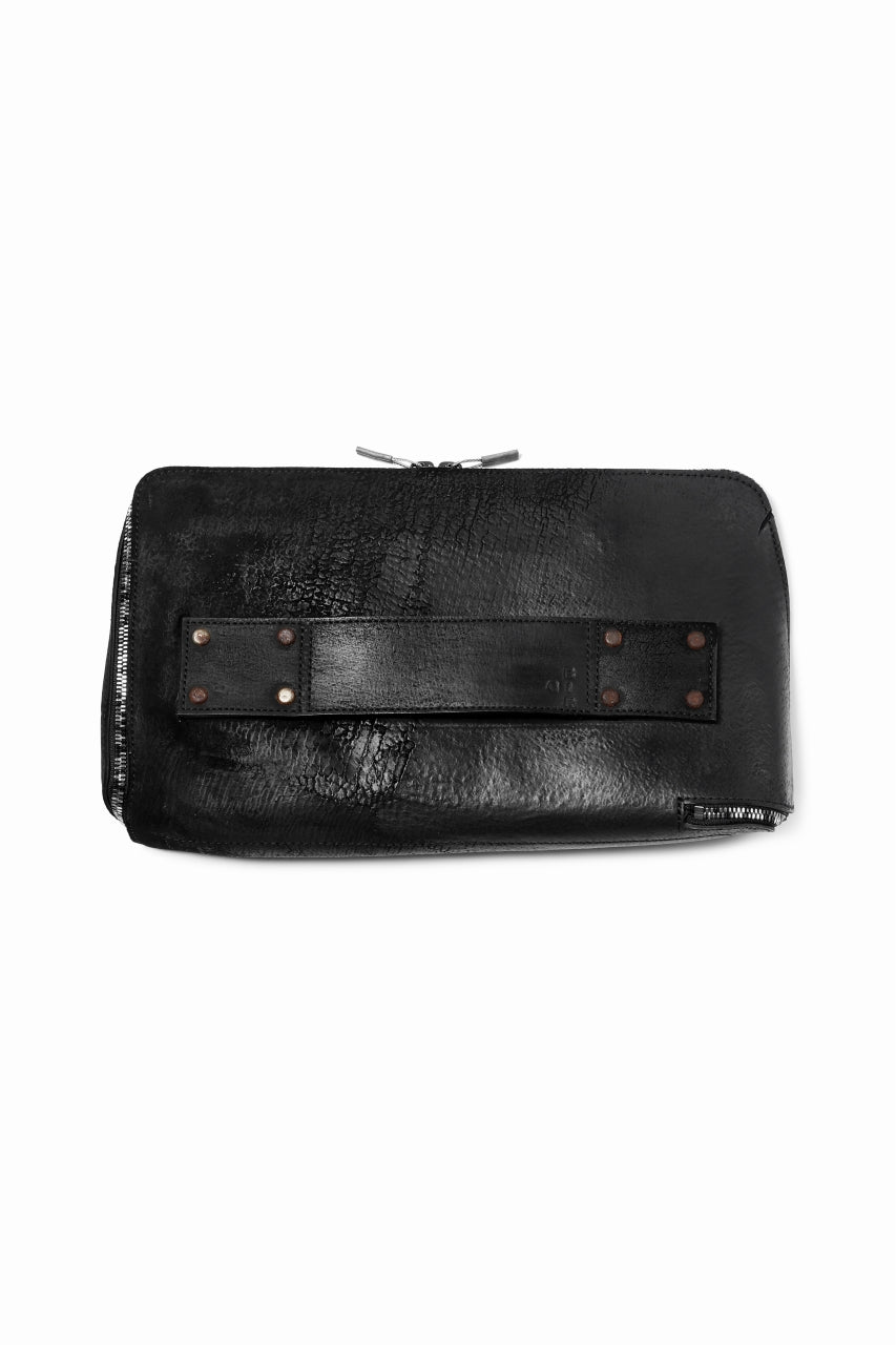 ierib "Last Number" onepiece clutch-bag / waxy JP culatta (BLACK)