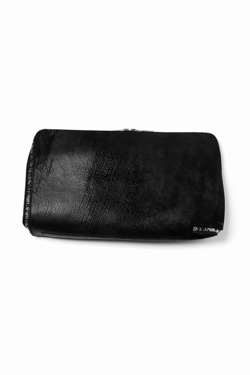 Load image into Gallery viewer, ierib &quot;Last Number&quot; onepiece clutch-bag / waxy JP culatta (BLACK)