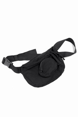 thomkrom RADICAL ZIP WAIST POUCH / STRETCH LINEN (BLACK)