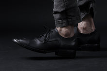 Load image into Gallery viewer, BORIS BIDJAN SABERI HORSE CULATTA SKIN DERBY SHOES / OBJECT DYED AND HAND-TREATED &quot;SHOE2.1&quot; (BLACK)