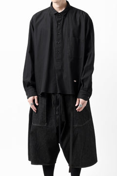 画像をギャラリービューアに読み込む, KLASICA SH-040 OVERSIZED SHORT PULLOVER SHIRT / DRY BACK TWILL (BLACK)