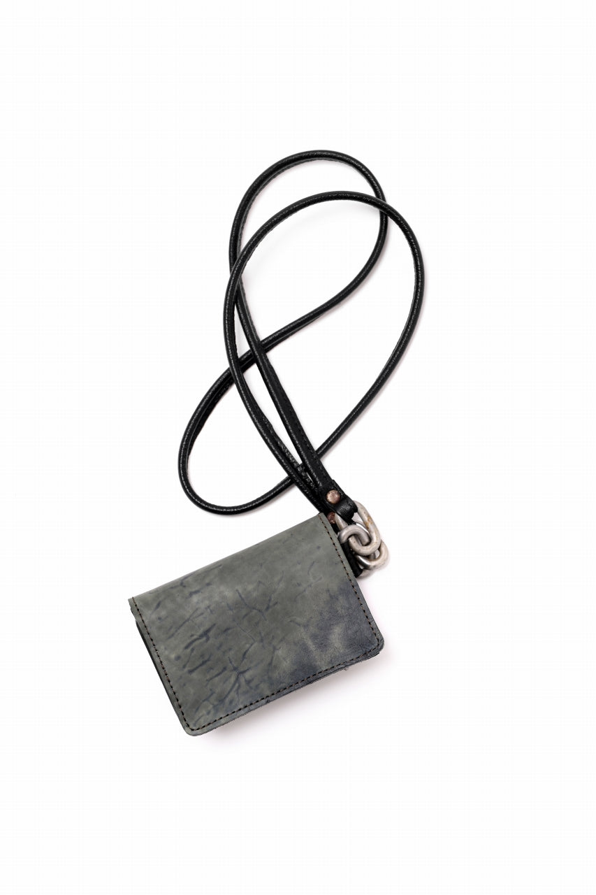 ierib smart folding neck wallet / Marble Cordovan (BLACK-B)