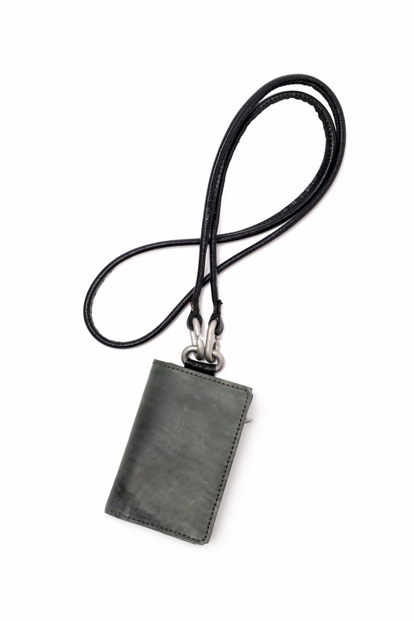 ierib smart folding neck wallet / Marble Cordovan (BLACK-C)