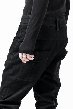 画像をギャラリービューアに読み込む, thom/krom SCAR-STITICHING DENIM PANTS / ONEWASH (BLACK)