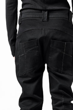 画像をギャラリービューアに読み込む, thom/krom SCAR-STITICHING DENIM PANTS / ONEWASH (BLACK)