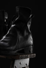 Load image into Gallery viewer, BORIS BIDJAN SABERI HORSE LEATHER SIDE ZIP BOOTS / OBJECT DYED &amp; MOLDED &quot;BOOT1-F2519M&quot; (BLACK)