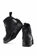 画像をギャラリービューアに読み込む, BORIS BIDJAN SABERI COW LEATHER LACE UP MIDDLE BOOTS / WASHED &amp; HAND-TREATED &quot;BOOT4&quot; (BLACK)