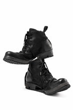 Load image into Gallery viewer, BORIS BIDJAN SABERI COW LEATHER LACE UP MIDDLE BOOTS / WASHED &amp; HAND-TREATED &quot;BOOT4&quot; (BLACK)