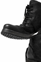 画像をギャラリービューアに読み込む, BORIS BIDJAN SABERI COW LEATHER LACE UP MIDDLE BOOTS / WASHED &amp; HAND-TREATED &quot;BOOT4&quot; (BLACK)