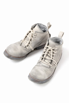 画像をギャラリービューアに読み込む, BORIS BIDJAN SABERI HORSE LEATHER LACE UP MIDDLE BOOTS / WASHED &amp; HAND-TREATED &quot;BOOT4&quot; (LIGHT GREY)