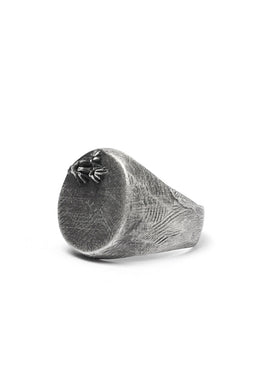 Holzpuppe Barnacle Vertical Oval Silver Ring (BR-519)