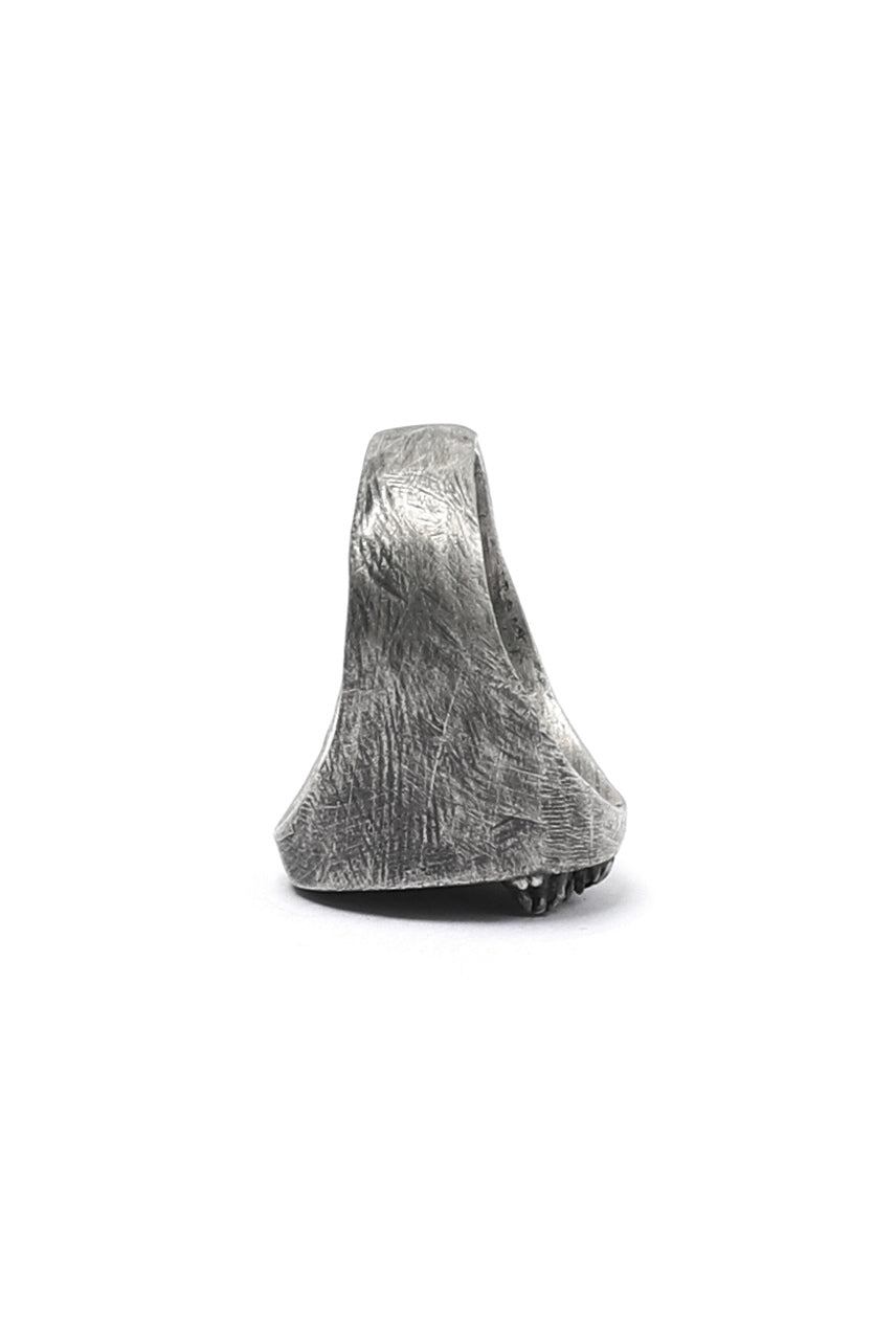 Holzpuppe Barnacle Vertical Oval Silver Ring (BR-519)