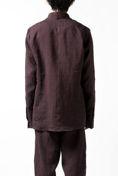 Load image into Gallery viewer, Hannibal. Short Stand Collar Shirt / pierre 122. (BURGUNDY)