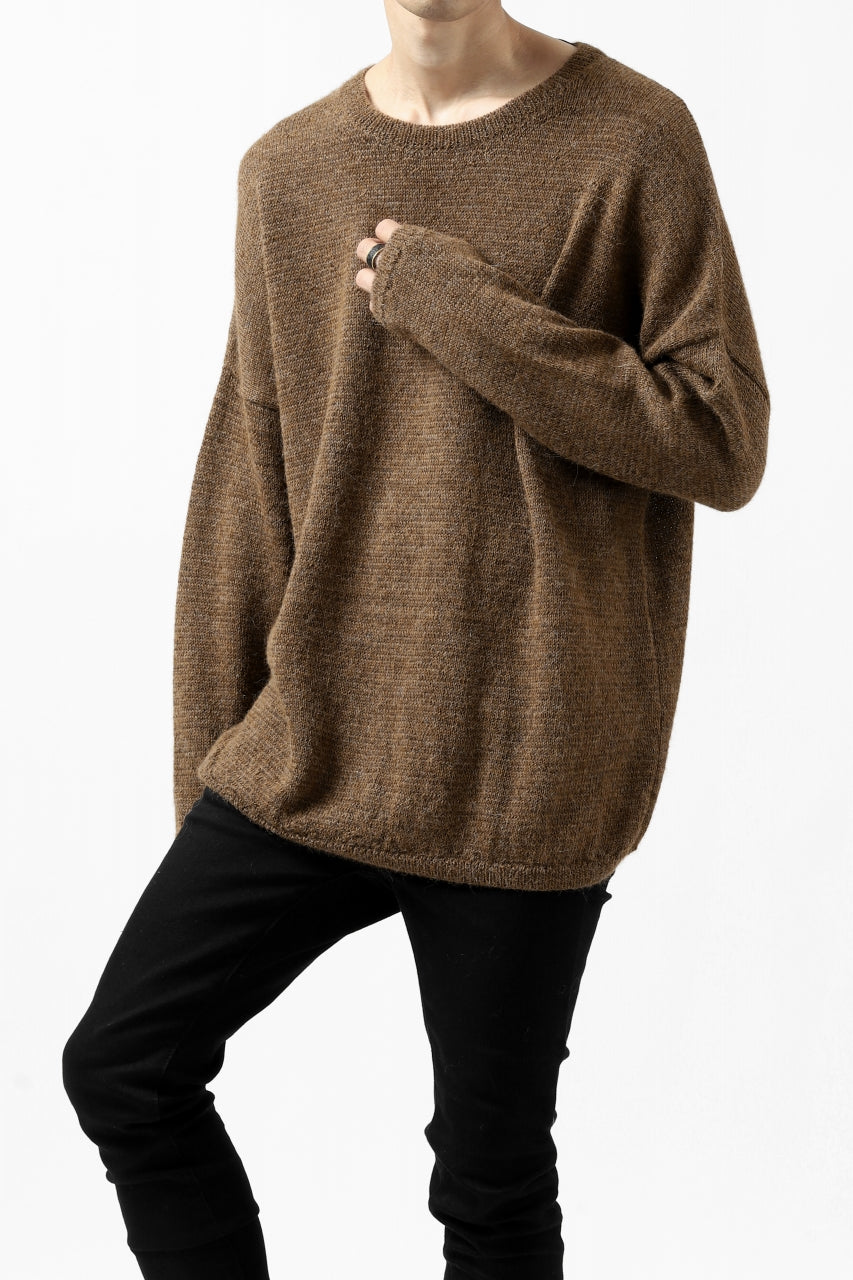 CAPERTICA ALPACA AIR KNIT SWEATER / BABY ALPACA FINEWOOL (CAMEL)