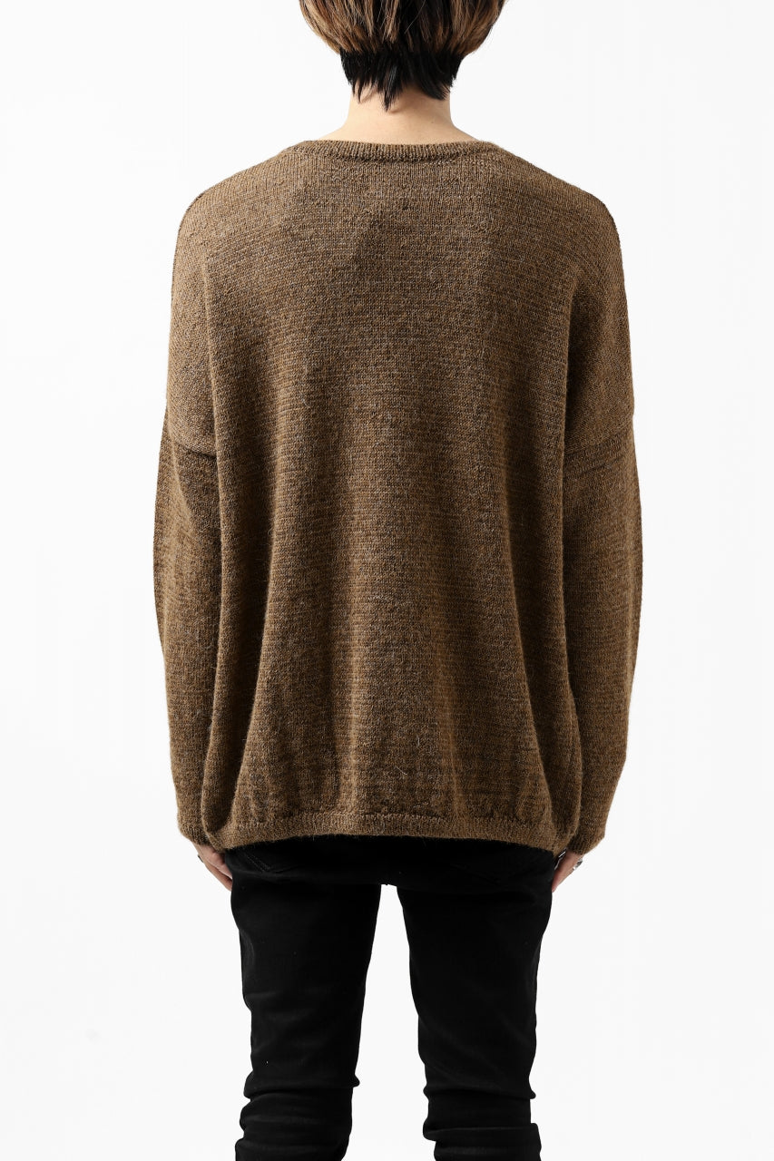 CAPERTICA ALPACA AIR KNIT SWEATER / BABY ALPACA FINEWOOL (CAMEL)