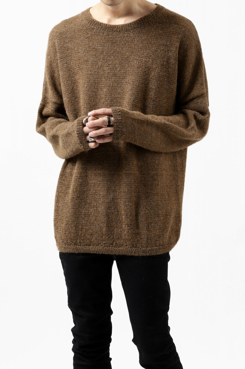 画像をギャラリービューアに読み込む, CAPERTICA ALPACA AIR KNIT SWEATER / BABY ALPACA FINEWOOL (CAMEL)