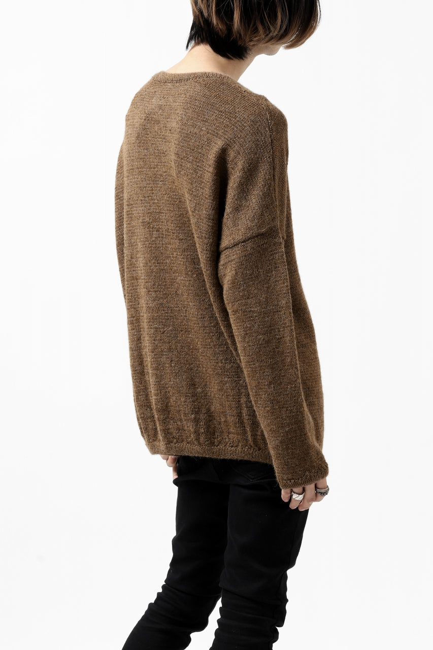 画像をギャラリービューアに読み込む, CAPERTICA ALPACA AIR KNIT SWEATER / BABY ALPACA FINEWOOL (CAMEL)