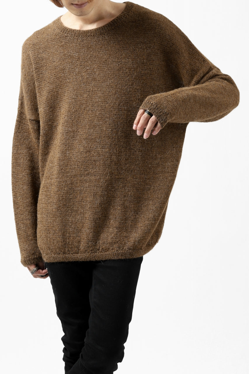 画像をギャラリービューアに読み込む, CAPERTICA ALPACA AIR KNIT SWEATER / BABY ALPACA FINEWOOL (CAMEL)