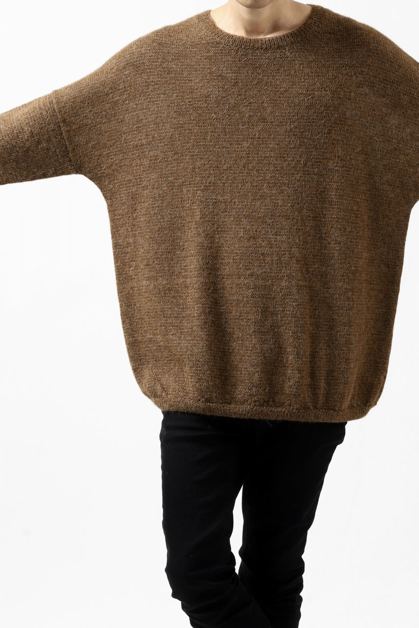 CAPERTICA ALPACA AIR KNIT SWEATER / BABY ALPACA FINEWOOL (CAMEL)