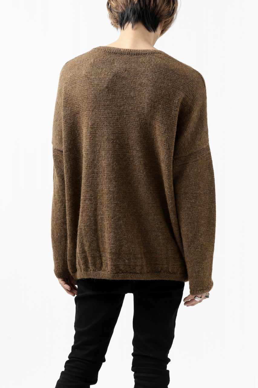 CAPERTICA ALPACA AIR KNIT SWEATER / BABY ALPACA FINEWOOL (CAMEL)