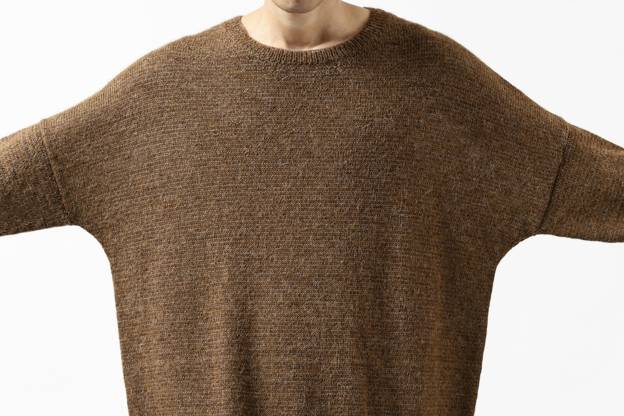 CAPERTICA ALPACA AIR KNIT SWEATER / BABY ALPACA FINEWOOL (CAMEL)