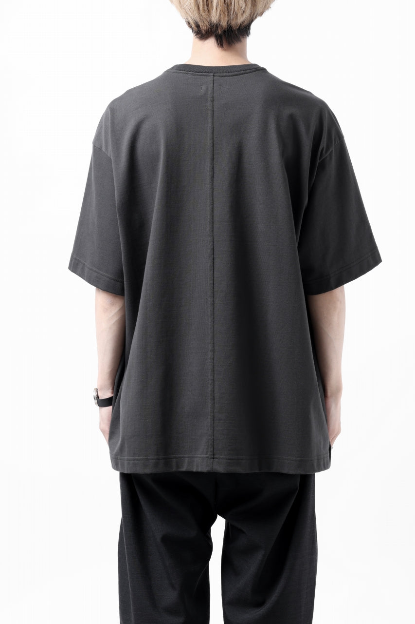CAPERTICA OVERSIZED H/S TEE / SUVIN COTTON COMPACT JERSEY (CHARCOAL)