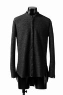 ierib MINIMAL SHIRT / COMPRESSED PILE KNIT (BLACK)