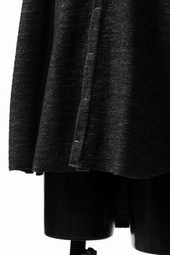 Load image into Gallery viewer, ierib MINIMAL SHIRT / COMPRESSED PILE KNIT (BLACK)