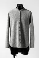 ierib MINIMAL SHIRT / COMPRESSED PILE KNIT (GREY)