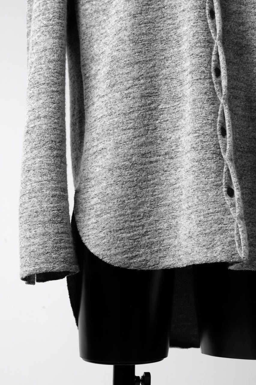 Load image into Gallery viewer, ierib MINIMAL SHIRT / COMPRESSED PILE KNIT (GREY)