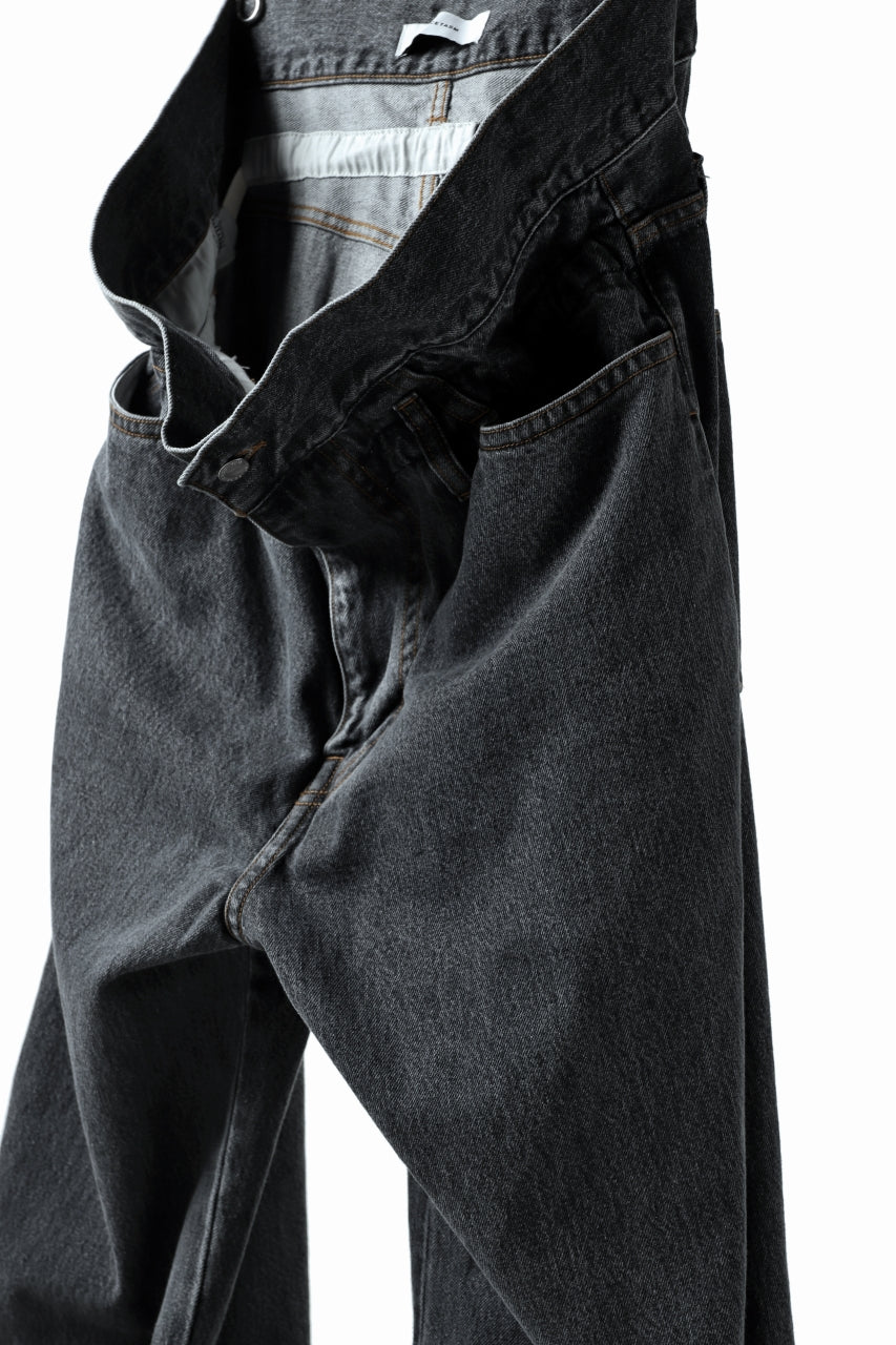 画像をギャラリービューアに読み込む, FACETASM SUPER BIG DENIM PANTS (BLACK)