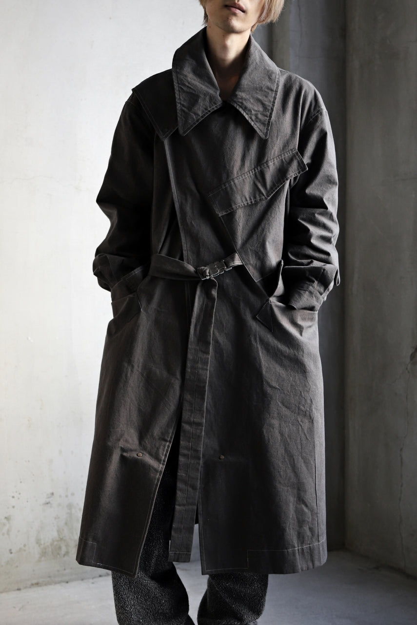 Load image into Gallery viewer, ierib dispatch rider coat 1940  / boiled waxy cotton (GREY)