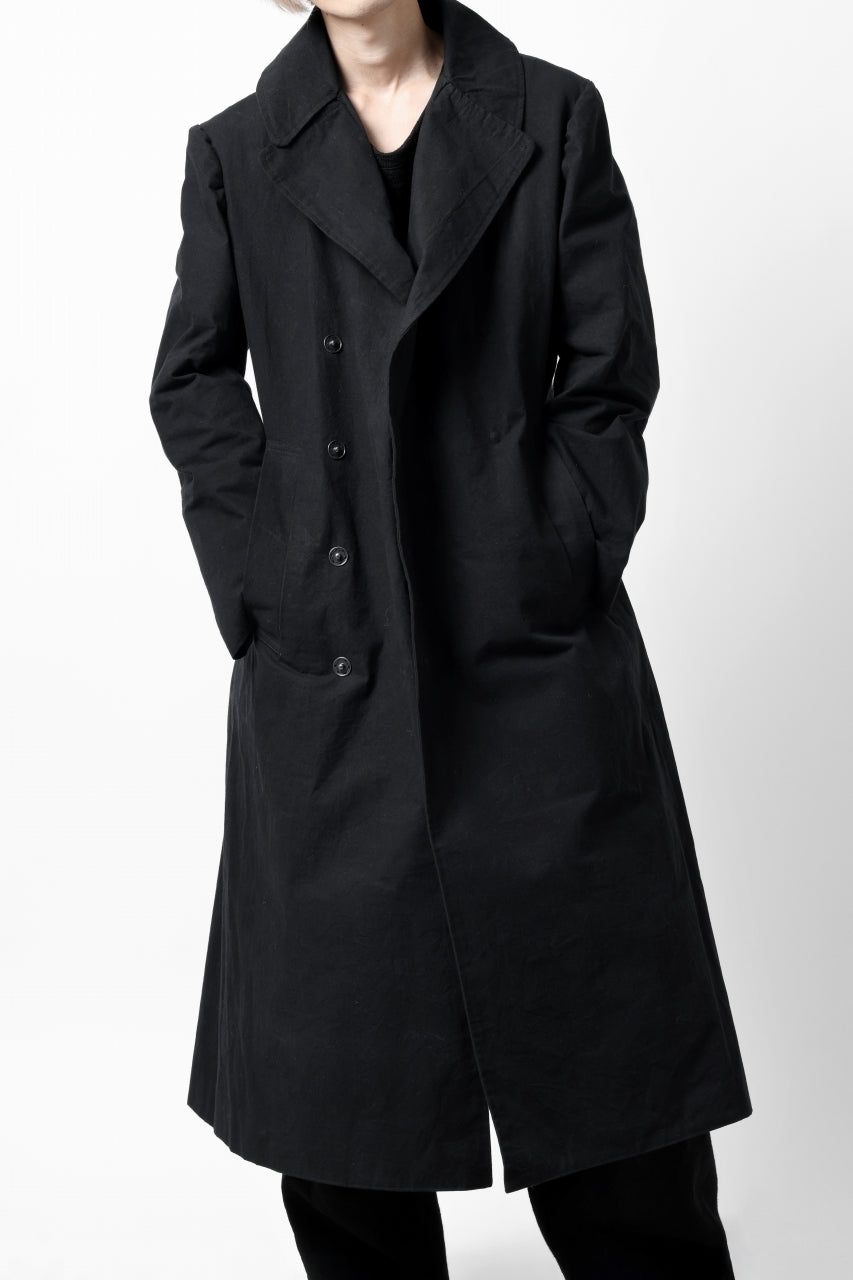 ierib exclusive military coat / boiled waxy cotton (BLACK)