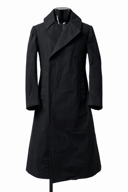 ierib exclusive us navy coat / boiled waxy cotton (BLACK)