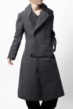 Load image into Gallery viewer, ierib exclusive us navy coat / boiled waxy cotton (GREY)